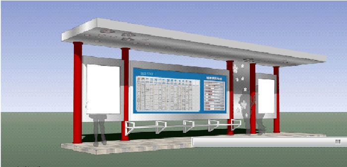 四川省眉山市岷东新区候车亭建设工程4